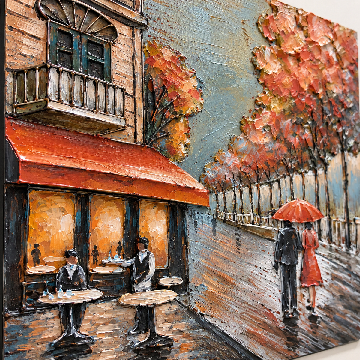 Elare Autumn in Paris 3D Metal Wall Art Painting