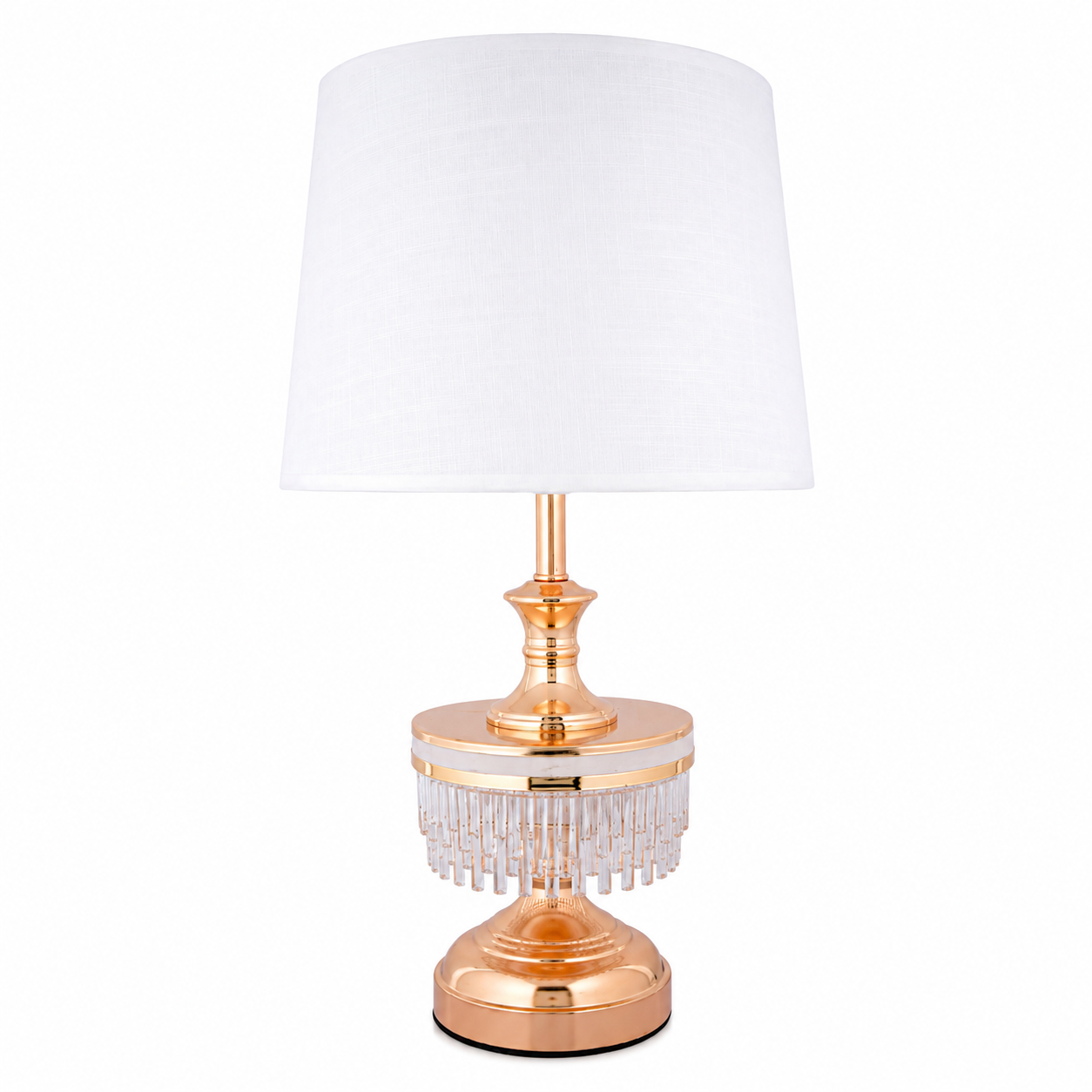 Luxury Crystal Fringe Gold Table Lamp