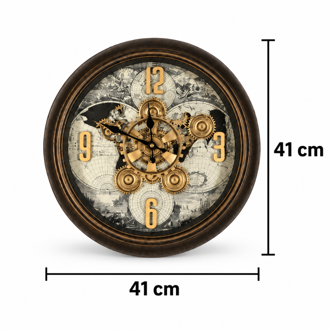vintage gear clock

