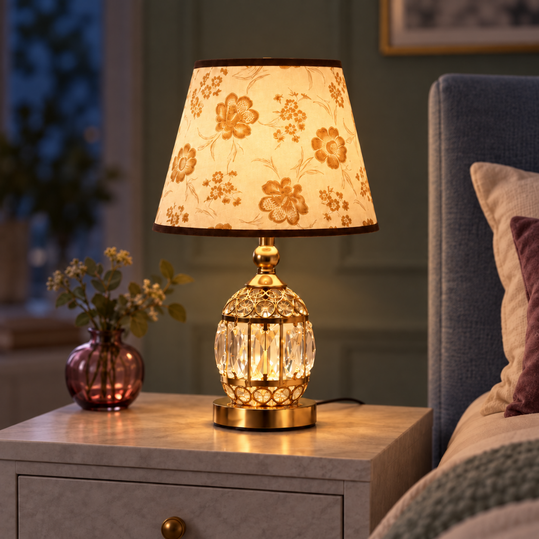 Modern Small Crystal Glass Table Lamp