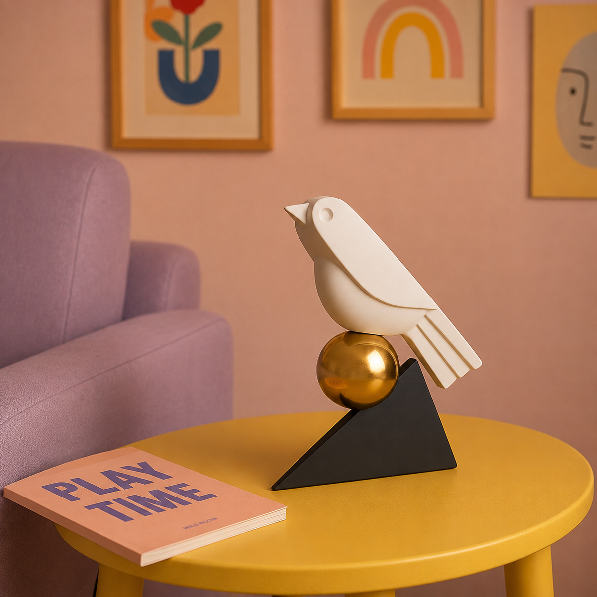 Luna Bird Sculptural Decor Accent