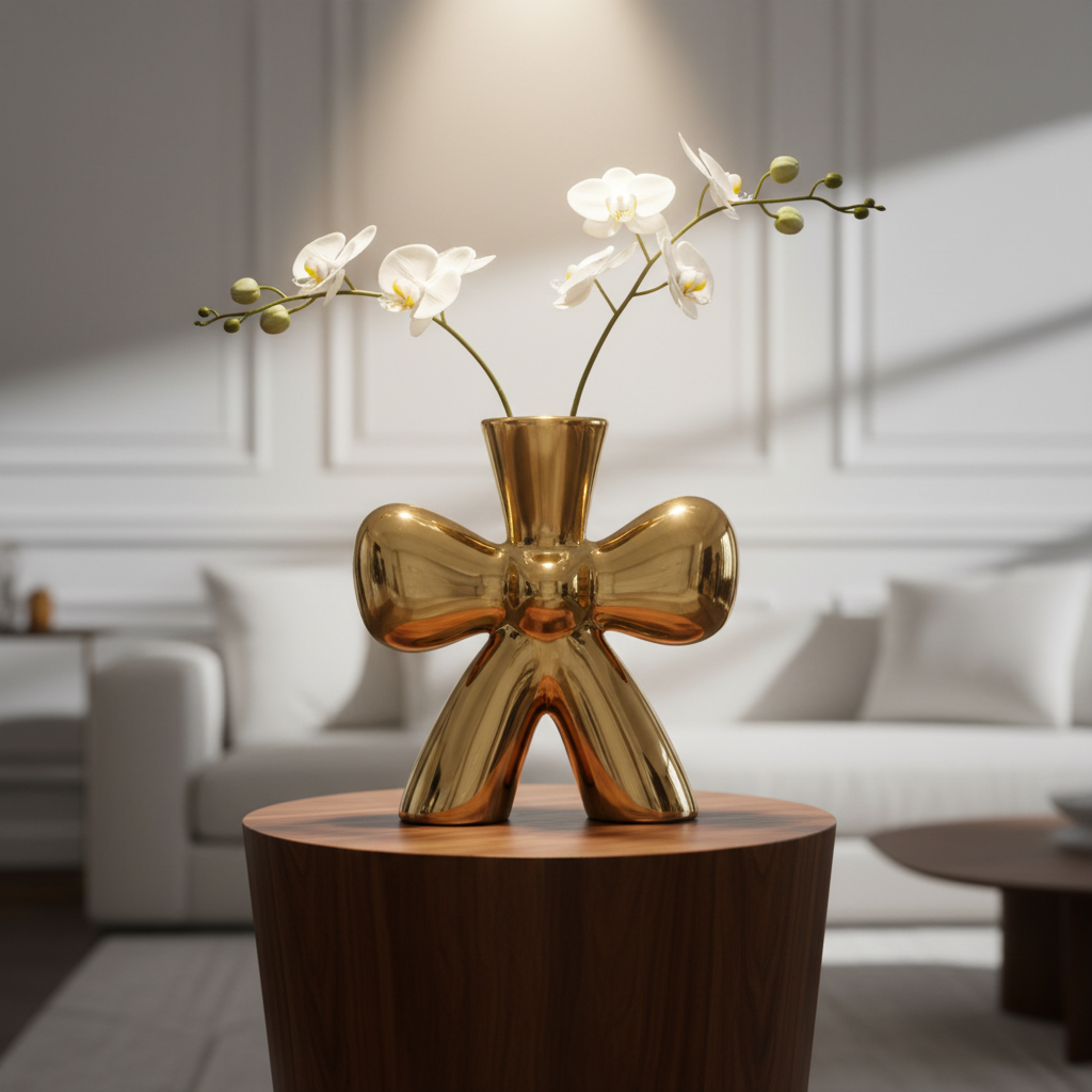 Starfish Metallic Gold Vase