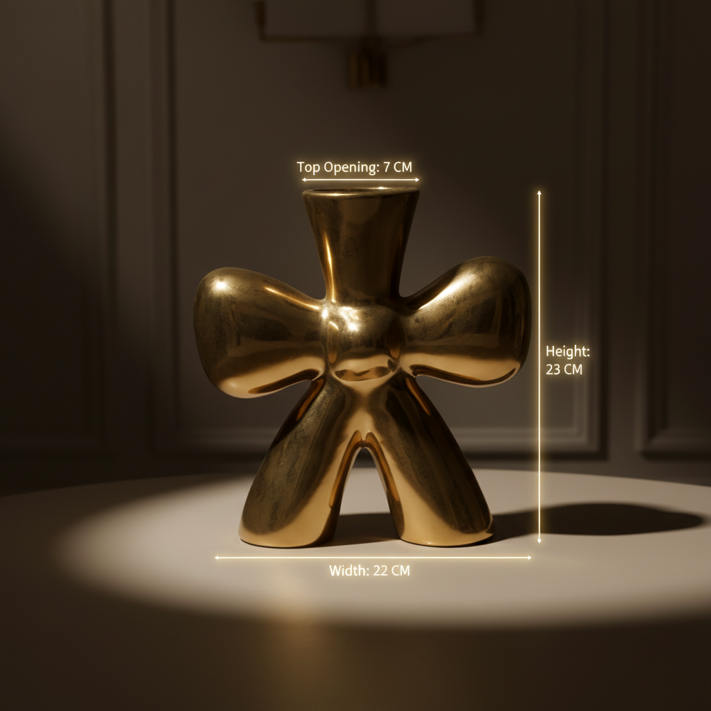 Starfish Metallic Gold Vase