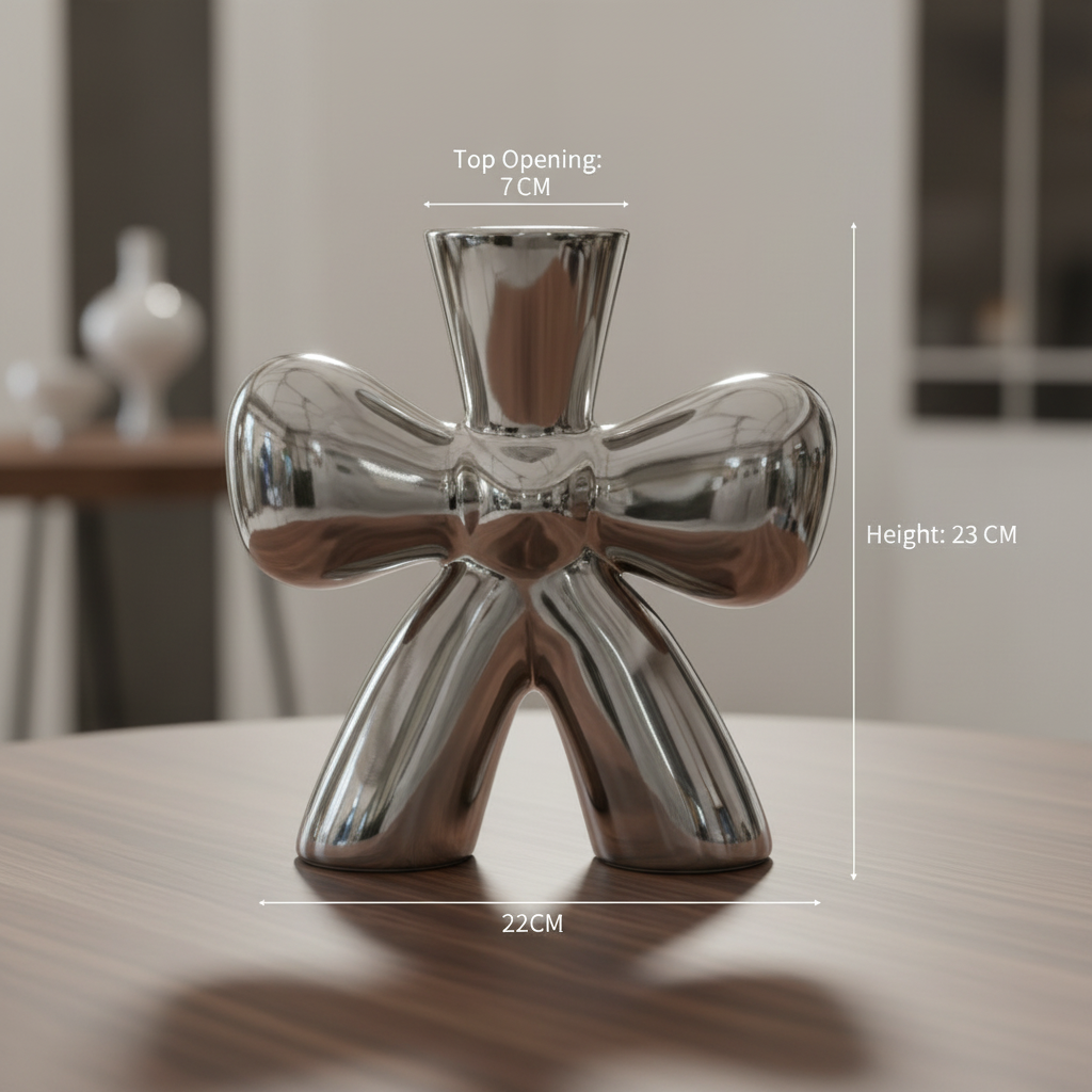 Starfish Metallic Silver Vase
