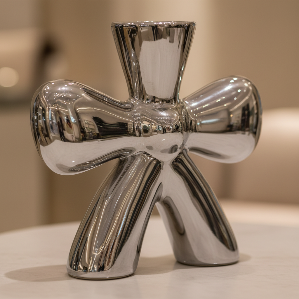 Starfish Metallic Silver Vase