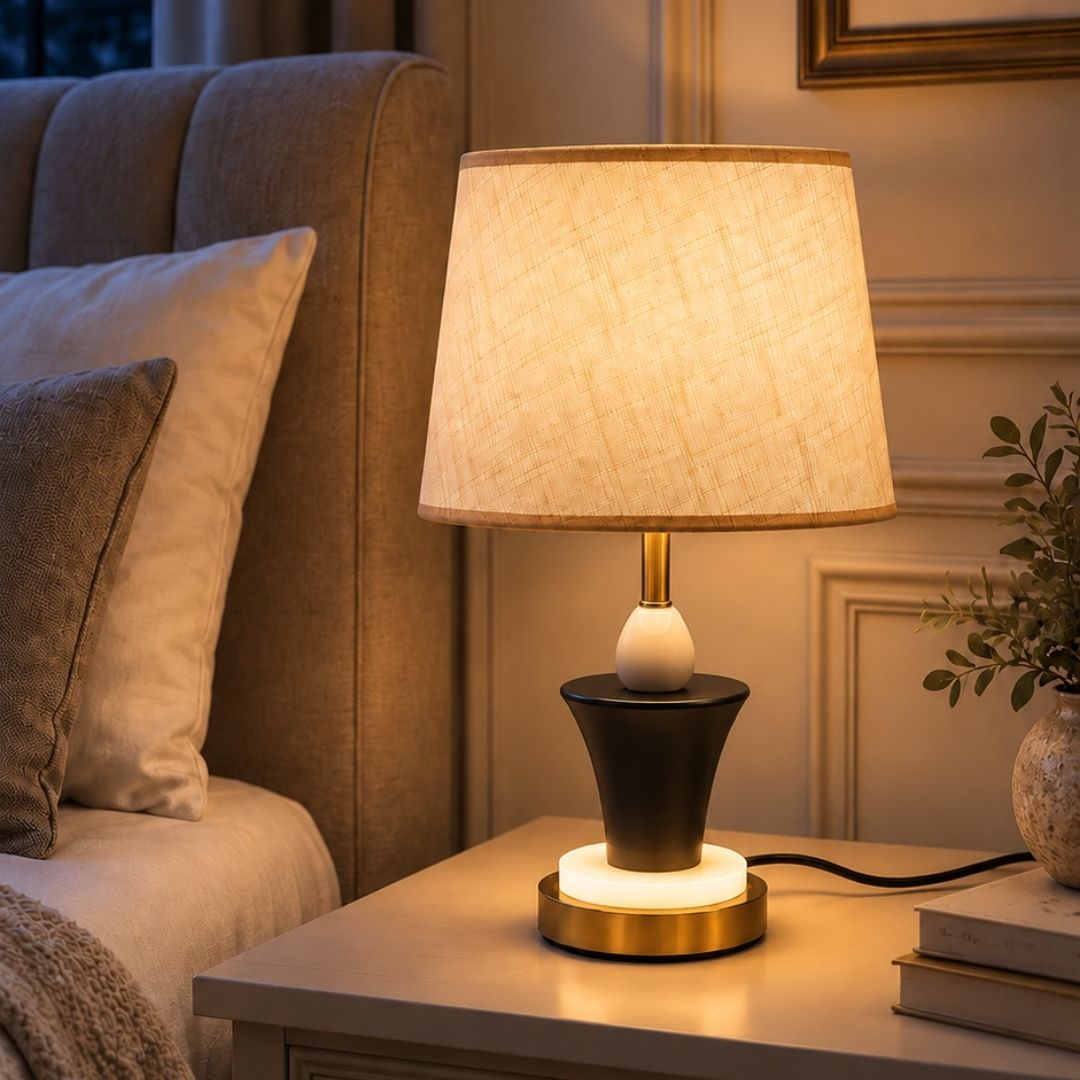 Dual Glow Table Lamp with Illuminated Base