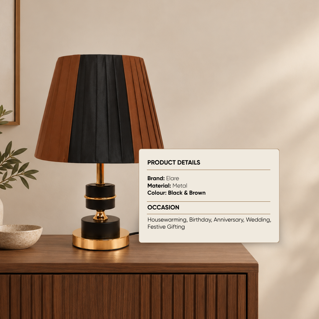 Dual Pleated Shade Lamp
