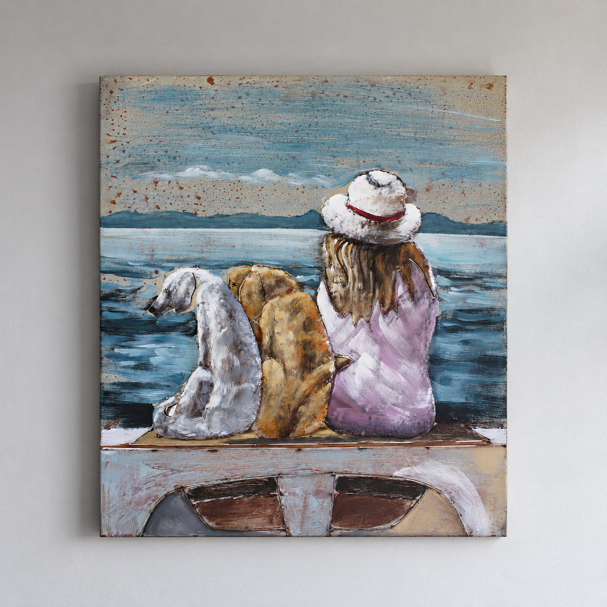 Seaside Best Friends Metal Wall Art