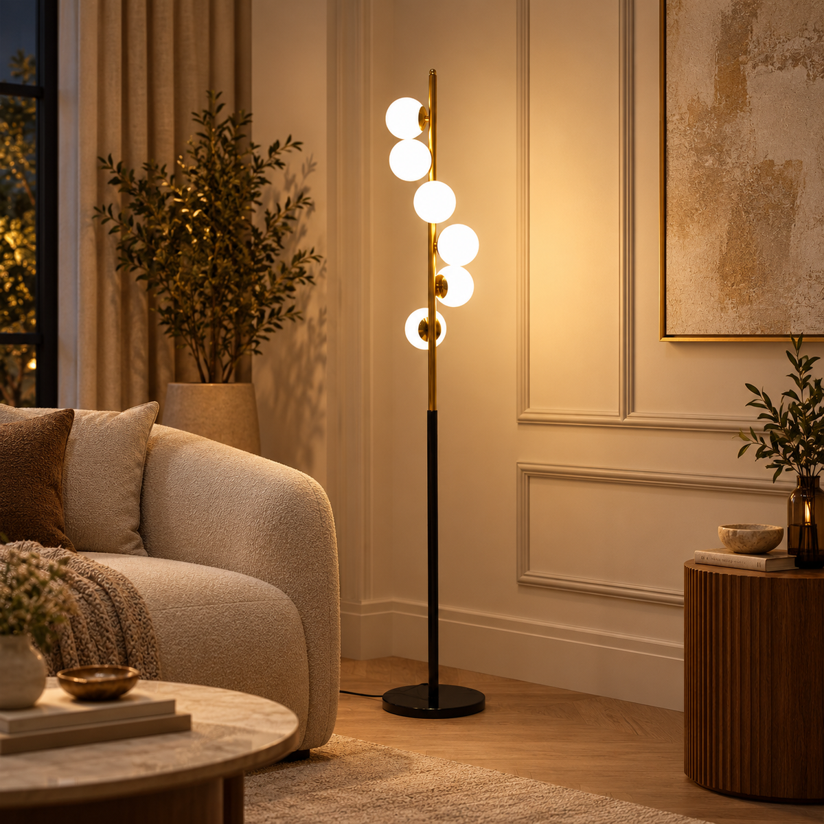 FLOOR LAMP WGISPERING HOMES KINGSLEY