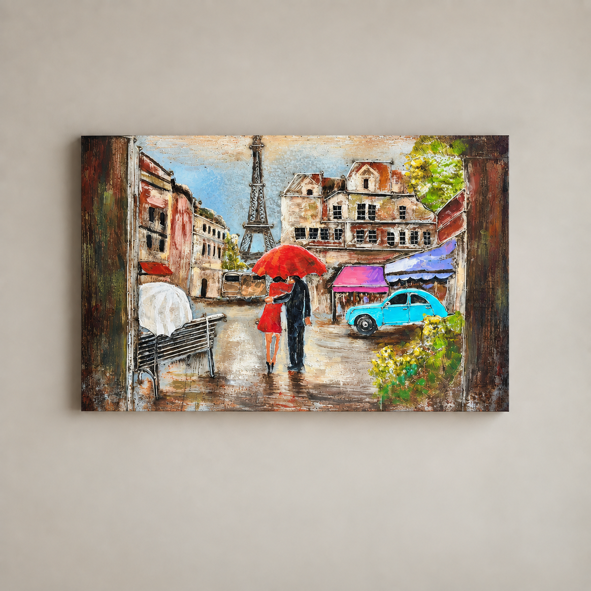 eiffel tower metal wall art

