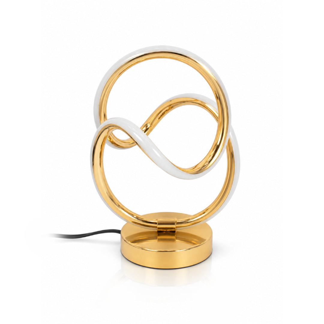 Sculptural Infinity Loop LED Table Lamp