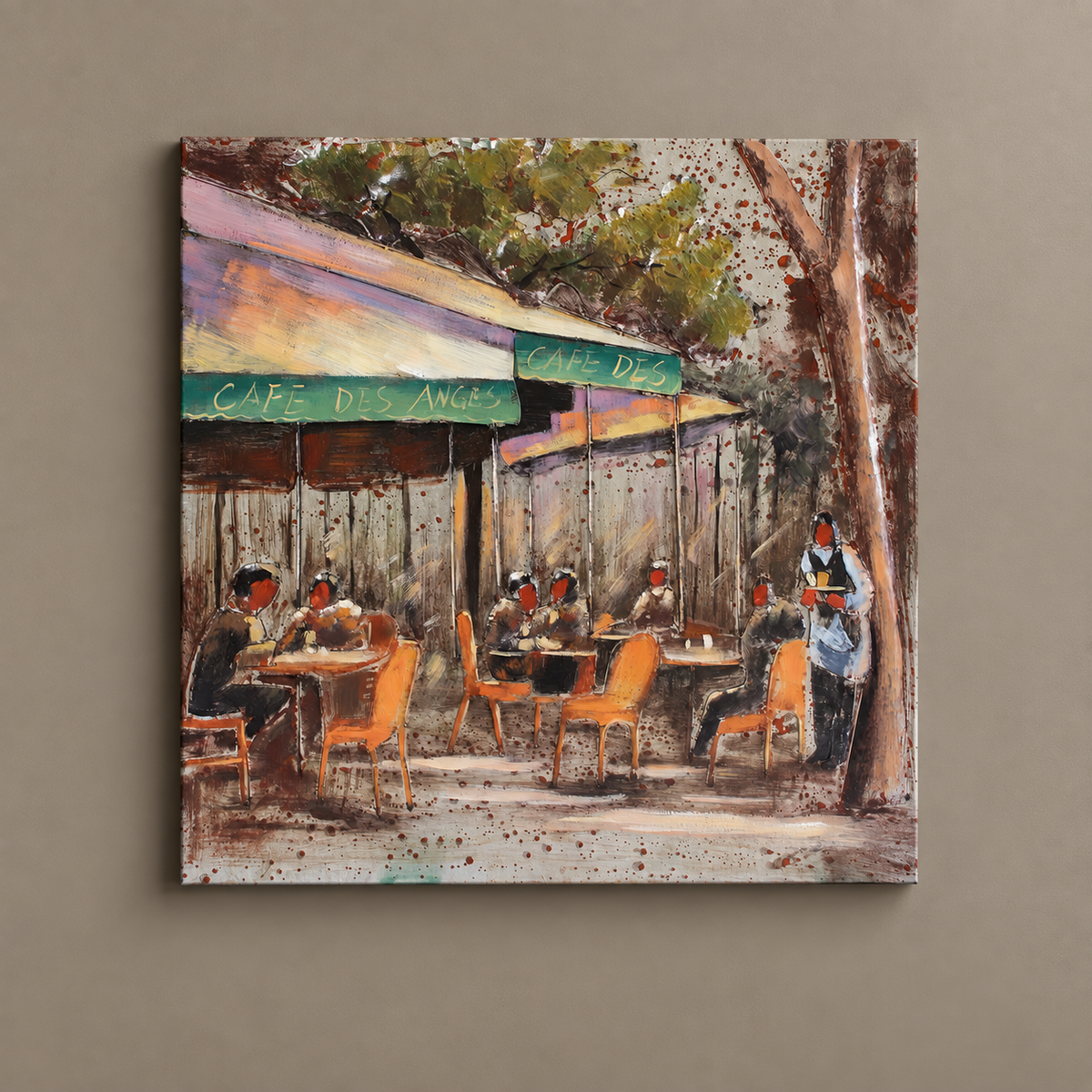 Handcrafted Parisian Street Life Wall Art