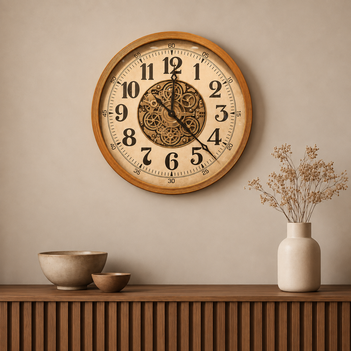 Vintage Gear Wall Clock