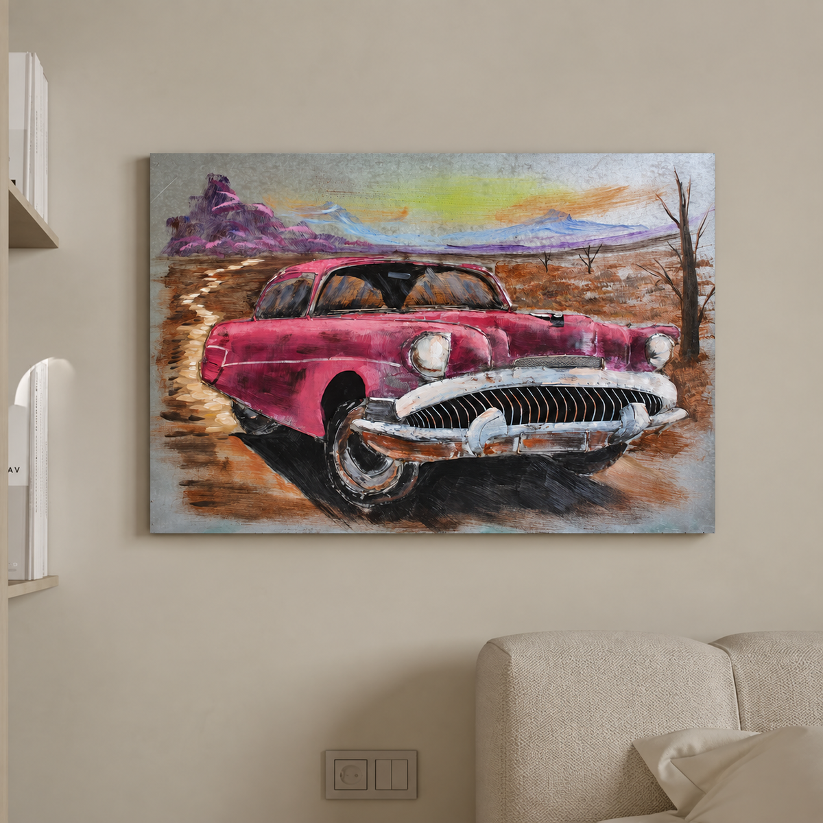 Vintage Car 3D Wall Art