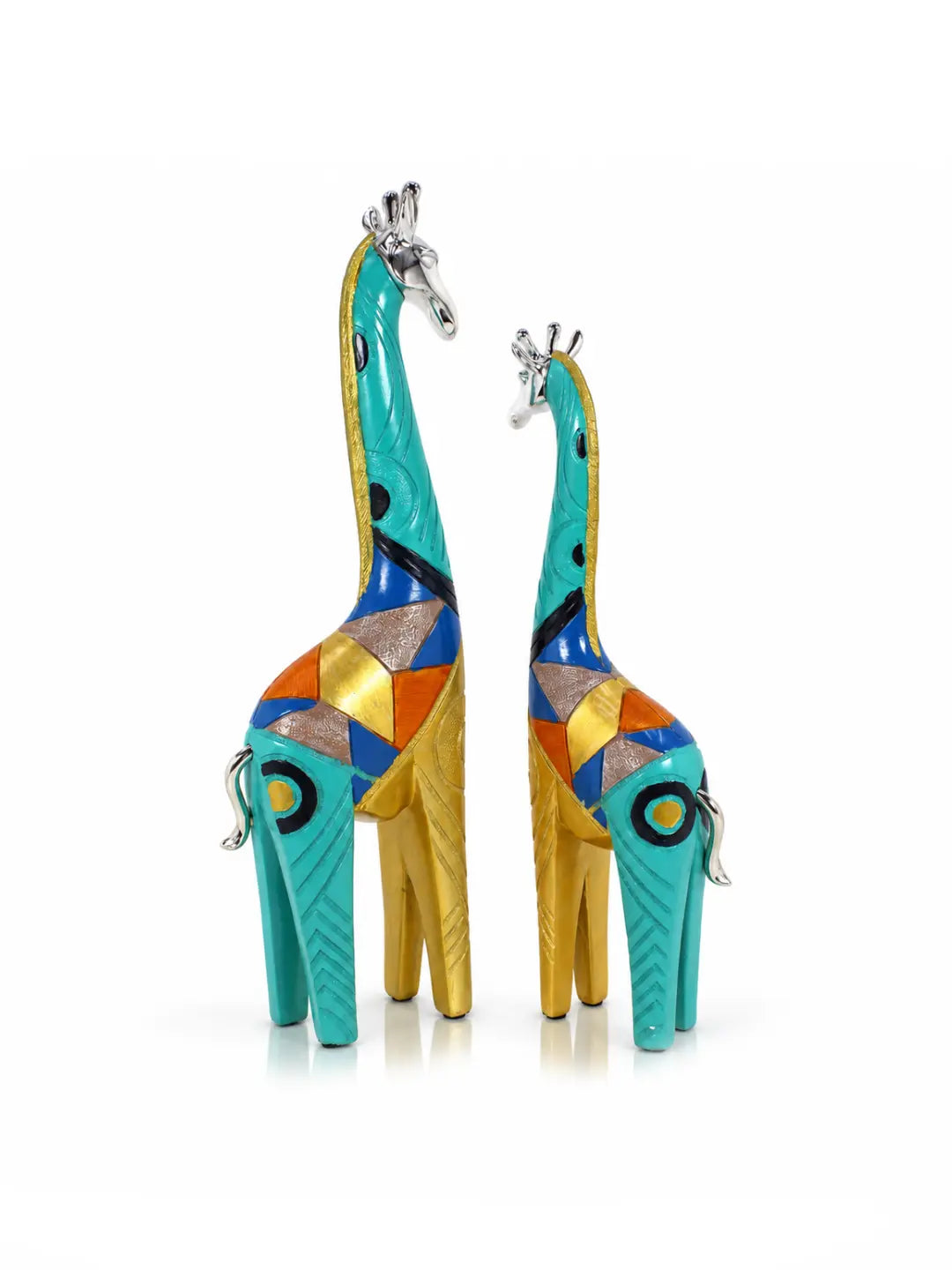 Multicolour Giraffe Showpiece – Set of 2