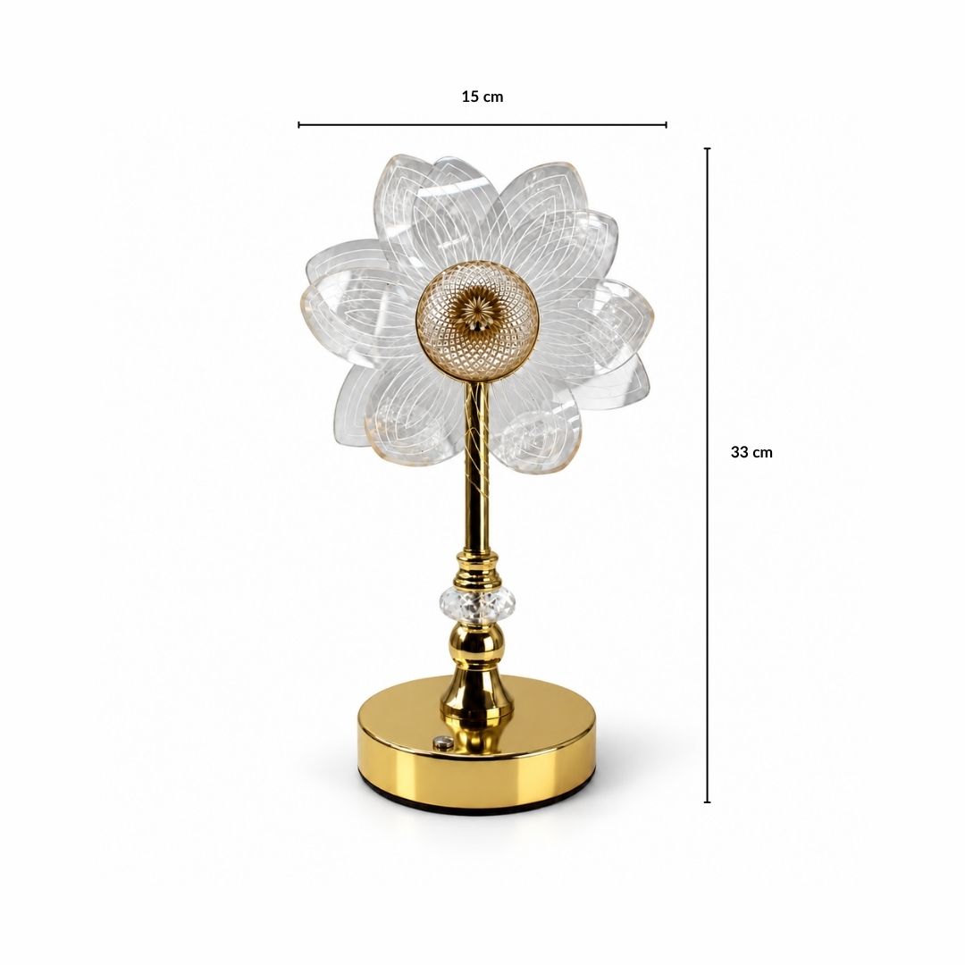 Flower LED Table Lamp with Warm Glow