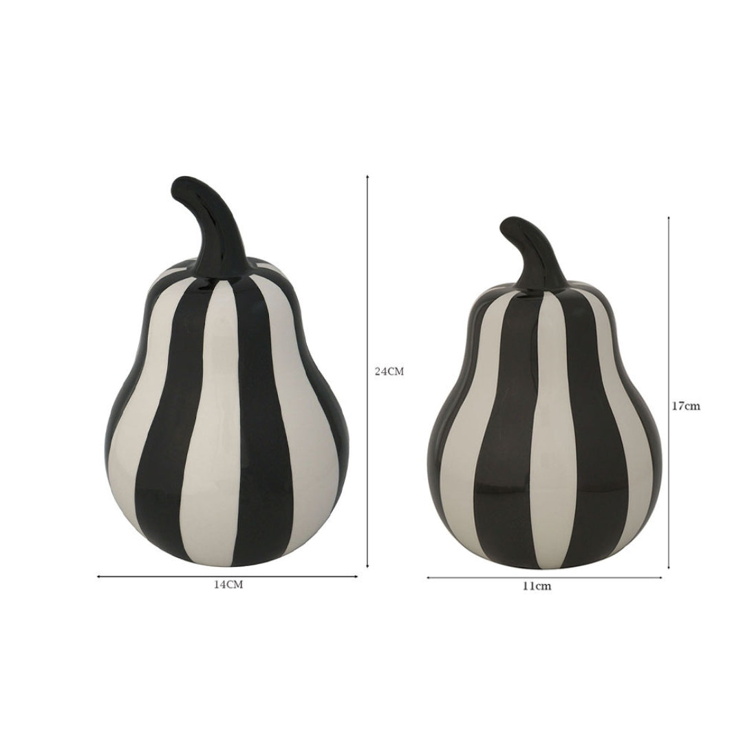 Monochrome Pear Decor Pair