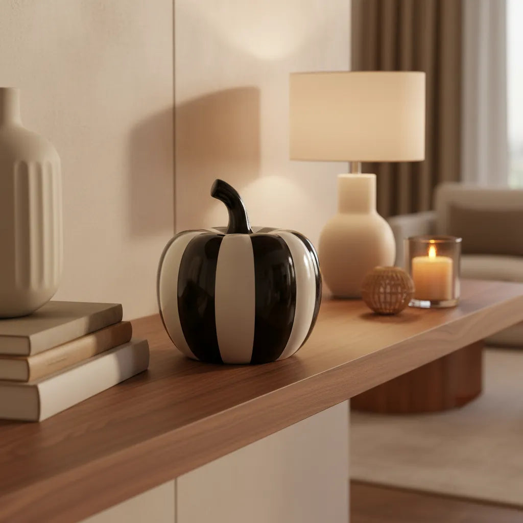 Midnight Ceramic Apple Decor Accent