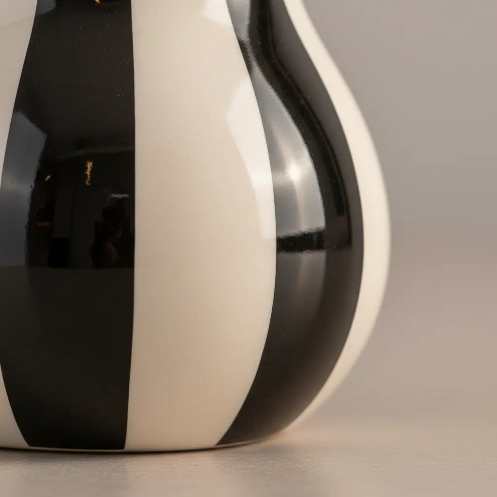 Luxe Black & White Pear Sculpture