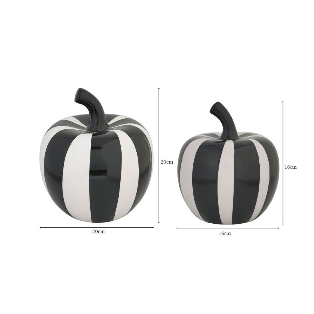 Monochrome Apple Décor Duo