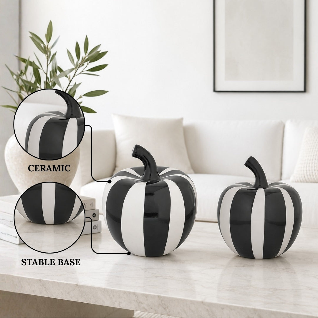 Monochrome Apple Décor Duo