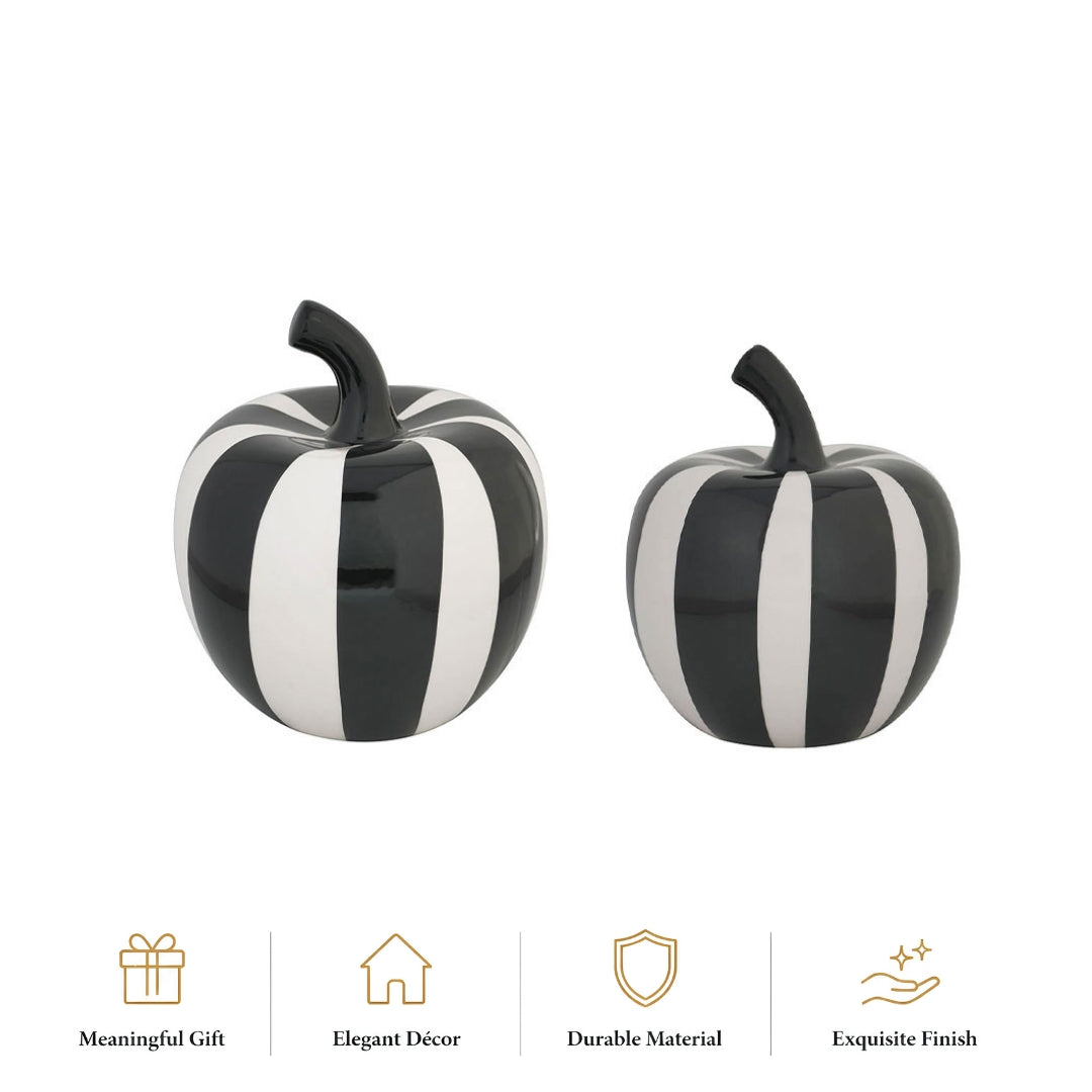 Monochrome Apple Décor Duo