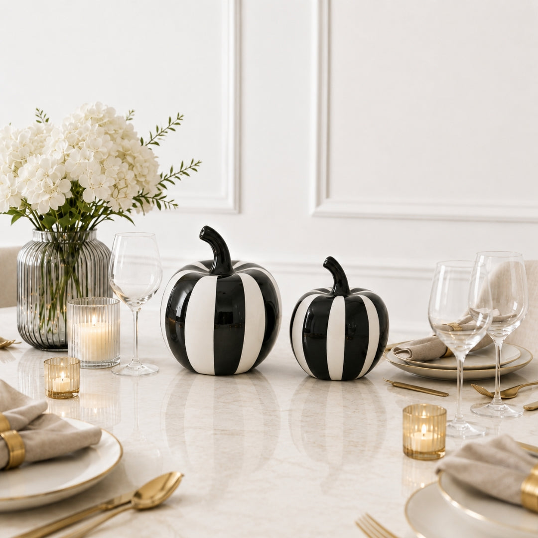 Monochrome Apple Décor Duo