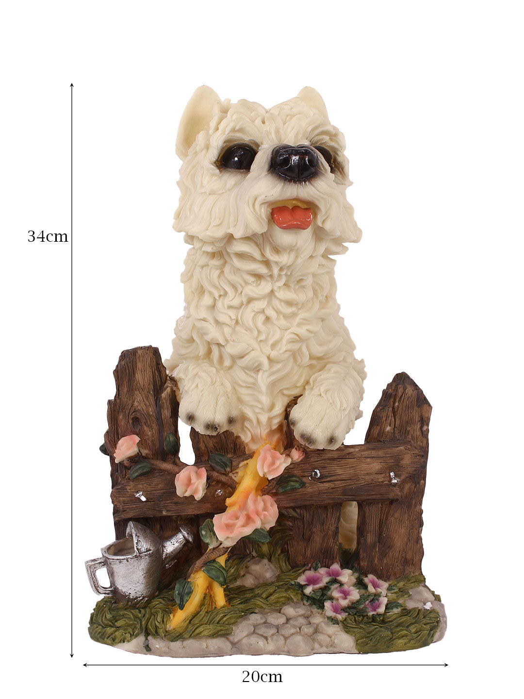 Playful Dog Garden-Fence Sculpture