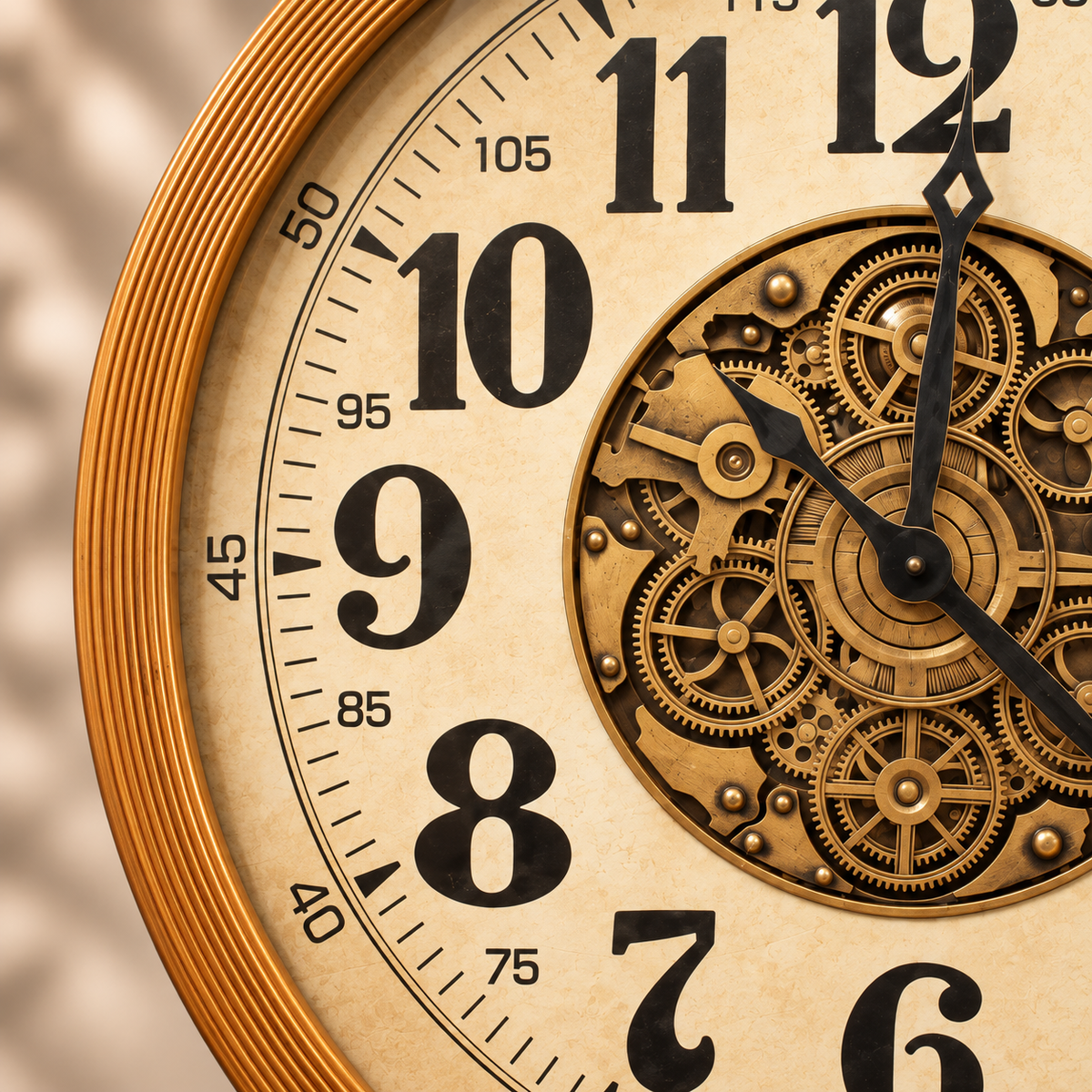 Vintage Gear Wall Clock