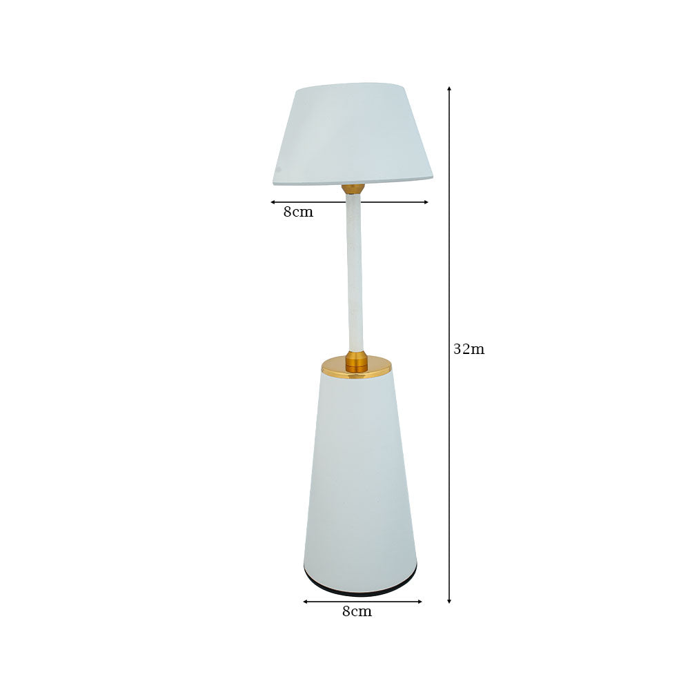 Luxury White  Metallic Tap Lamp – Warm Ambient Touch Light