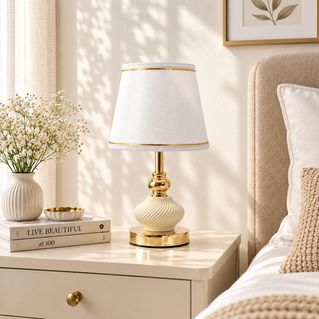 textured table lamp