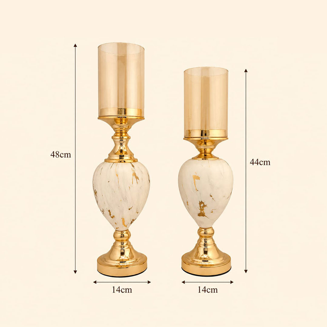 Marble Luxe Candle Holder Set