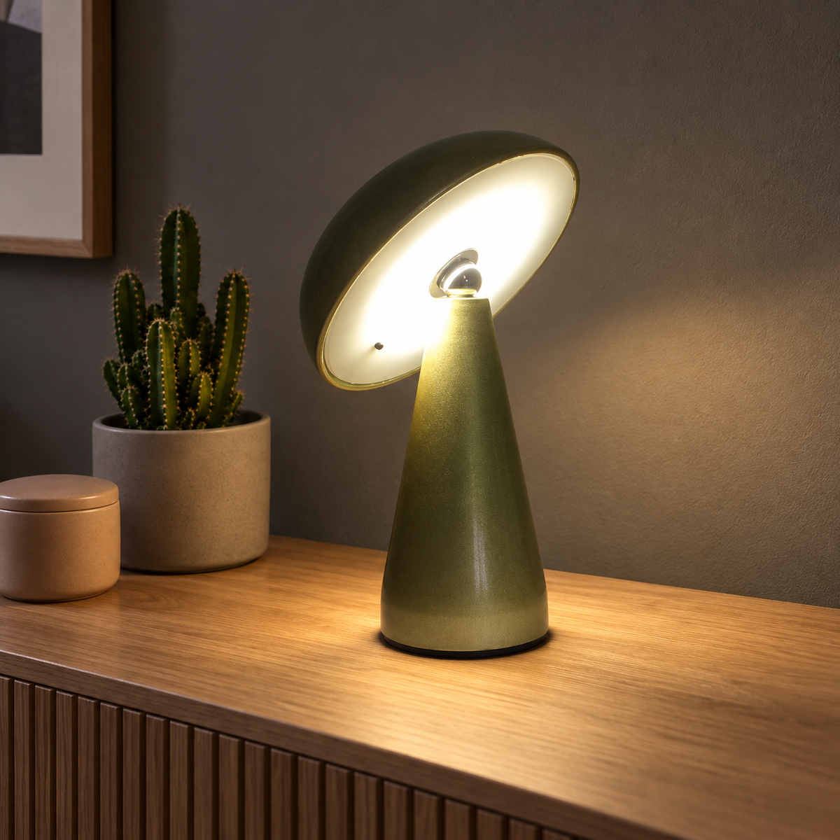 Golden Mushroom Touch Table Lamp