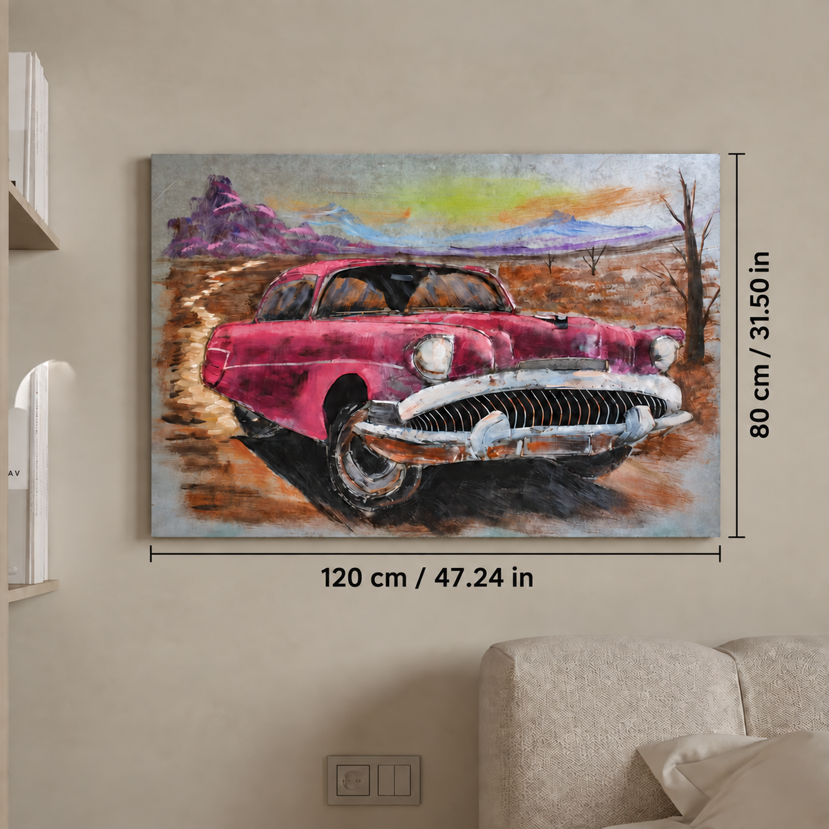 Vintage Car 3D Wall Art