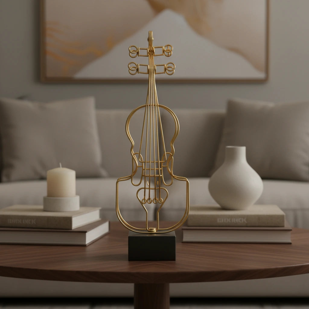 Harmony Metal Violin Decor Accent