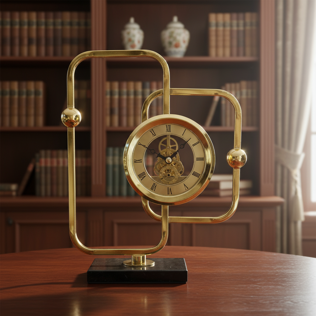 Geometric Loop Desk Clock