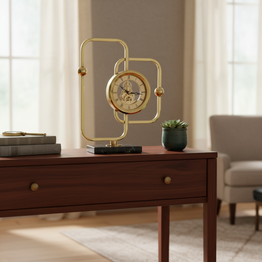 Geometric Loop Desk Clock