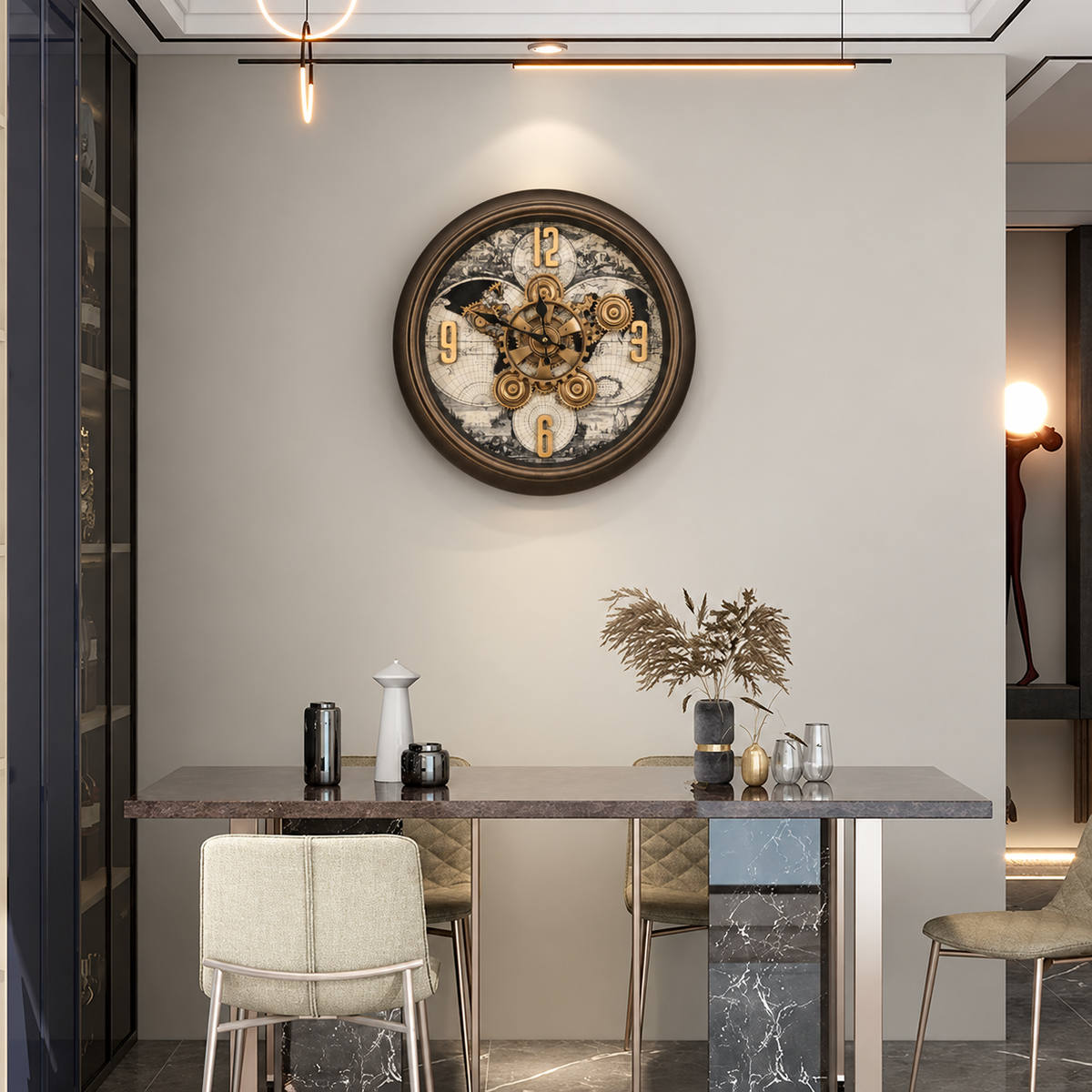 Atlas Gear Statement Wall Clock – 41 cm