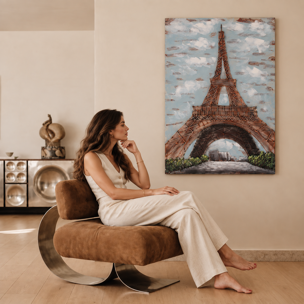 Elare Eiffel Tower 3D Metal Wall Art