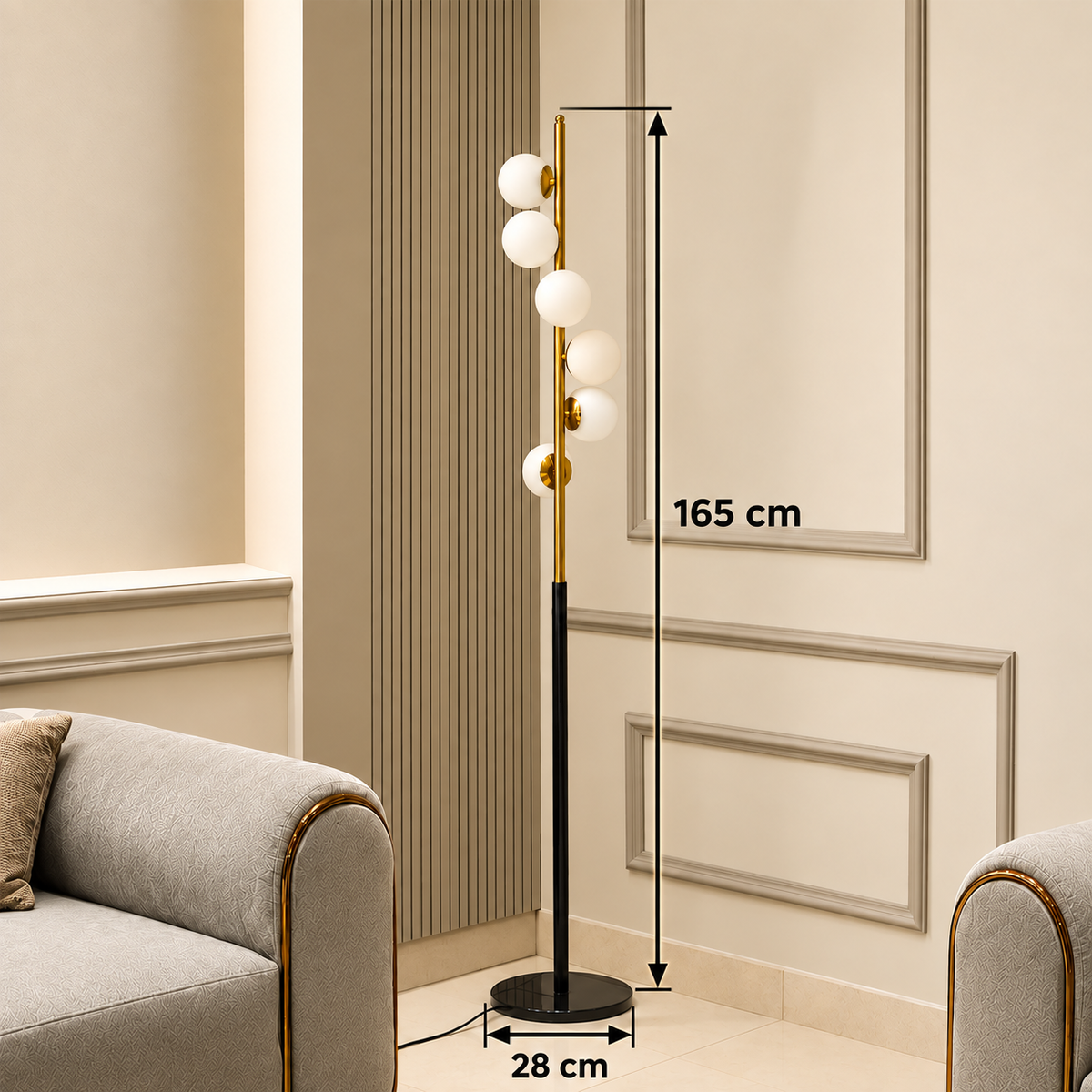 FLOOR LAMP WGISPERING HOMES KINGSLEY
