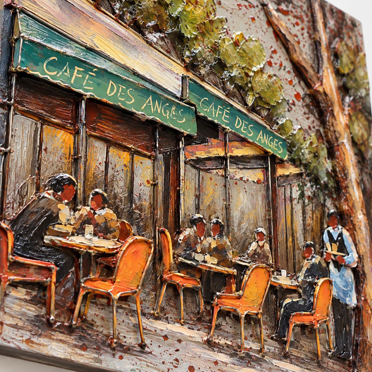 Handcrafted Parisian Street Life Wall Art