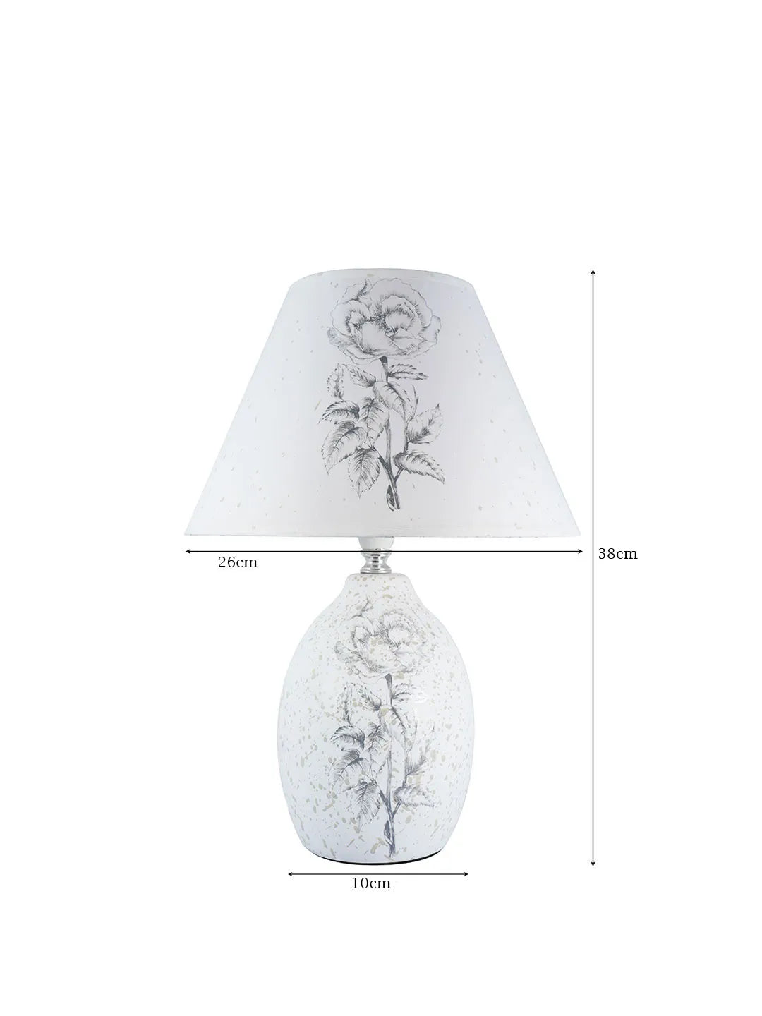 Floral Table Lamp + Jewelry Tray Holder
