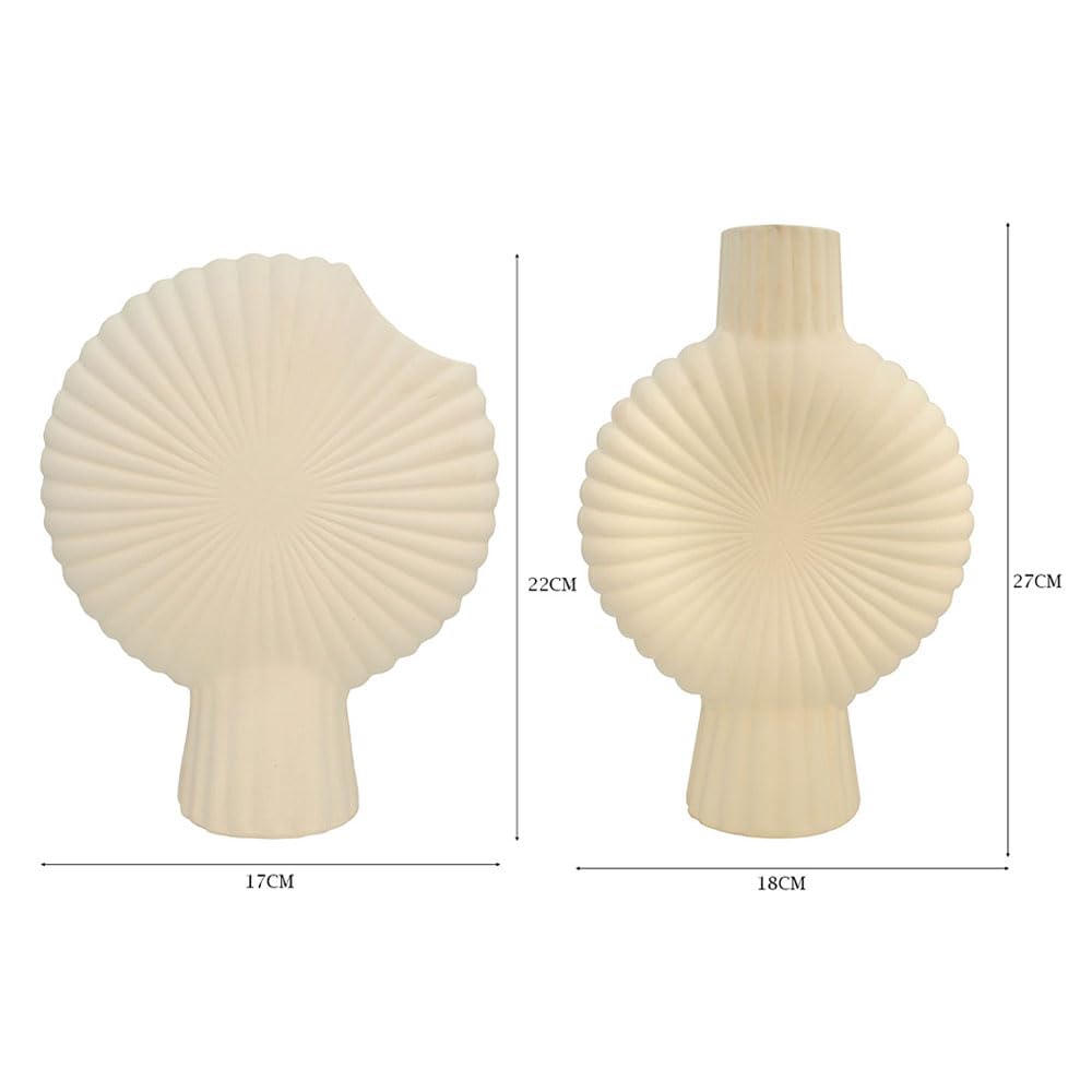 Elegant Scallop Shell Decorative Table Vase