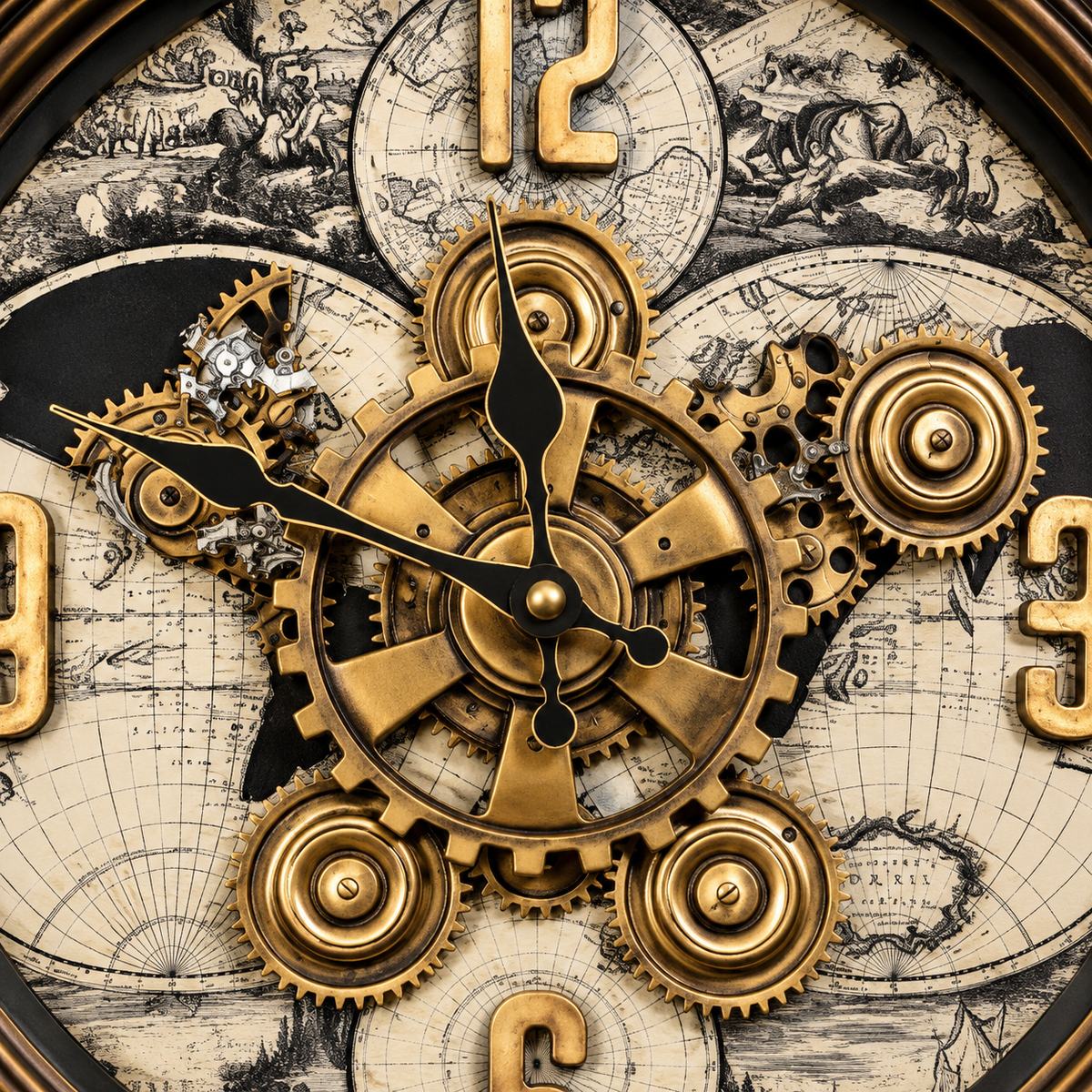 Atlas Gear Statement Wall Clock – 41 cm