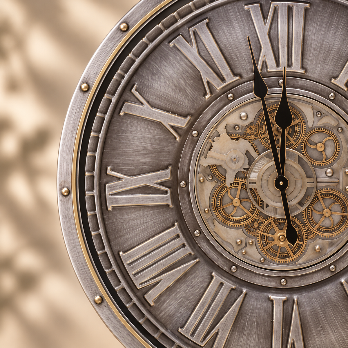 moving gear wall clock
