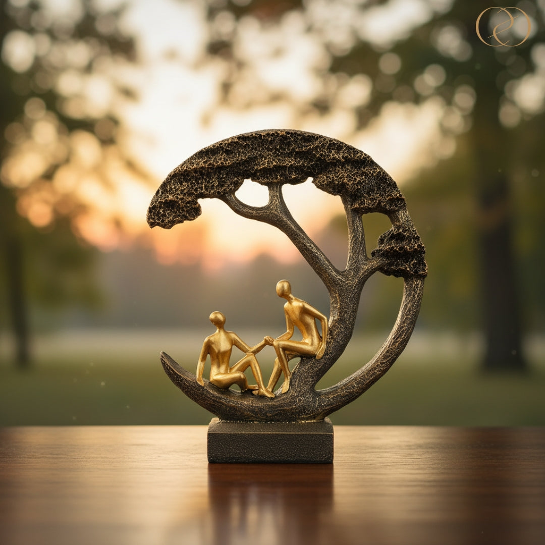 Family Tree Showpiece with Golden Figurines