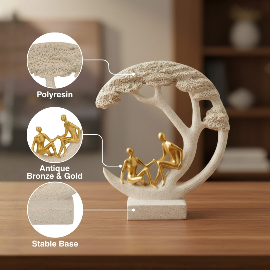 Family Tree Showpiece with Golden Figurines
