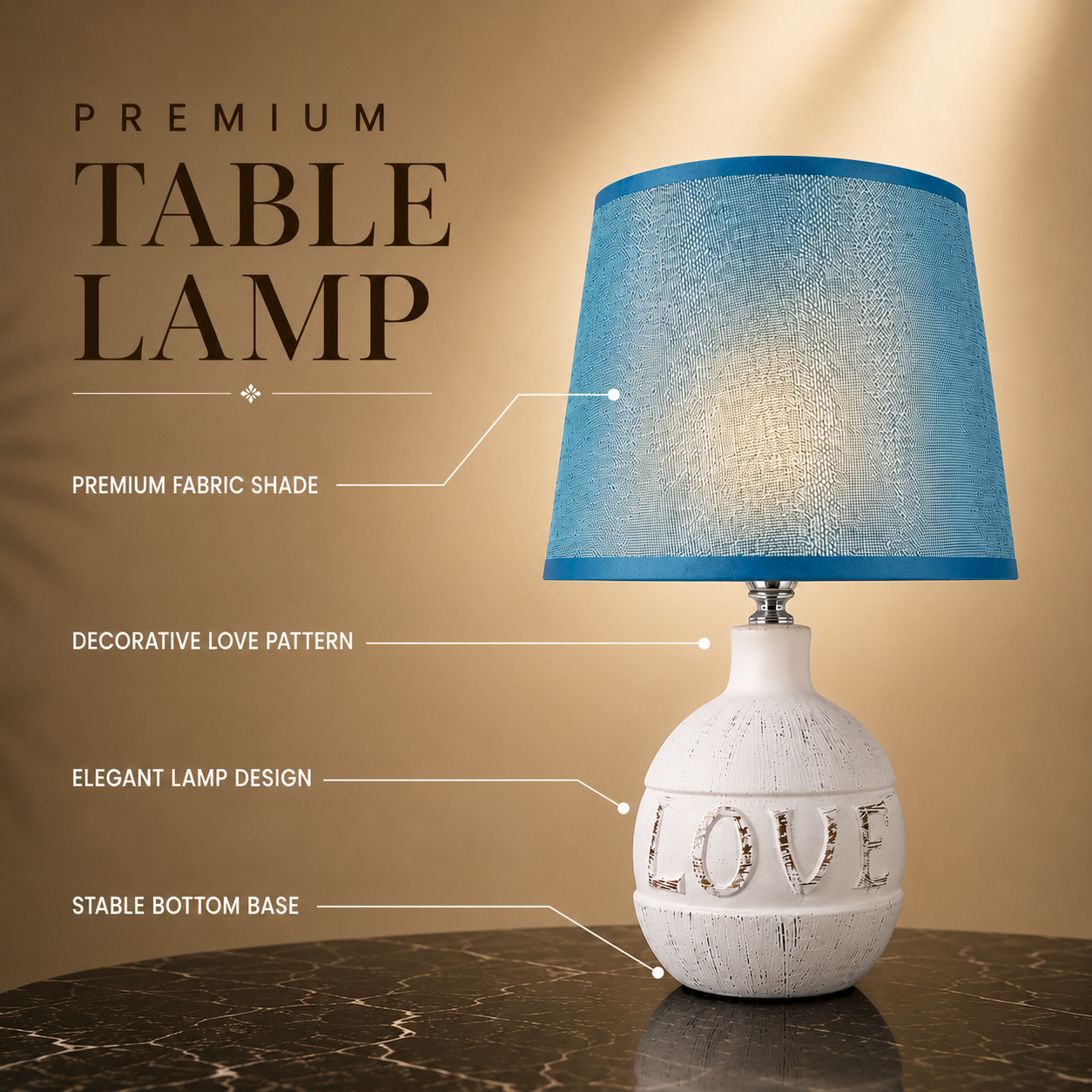 Love Pattern Table Lamp