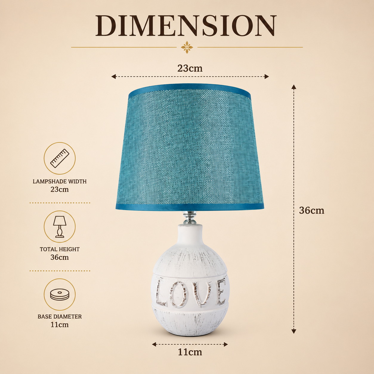 Love Pattern Table Lamp