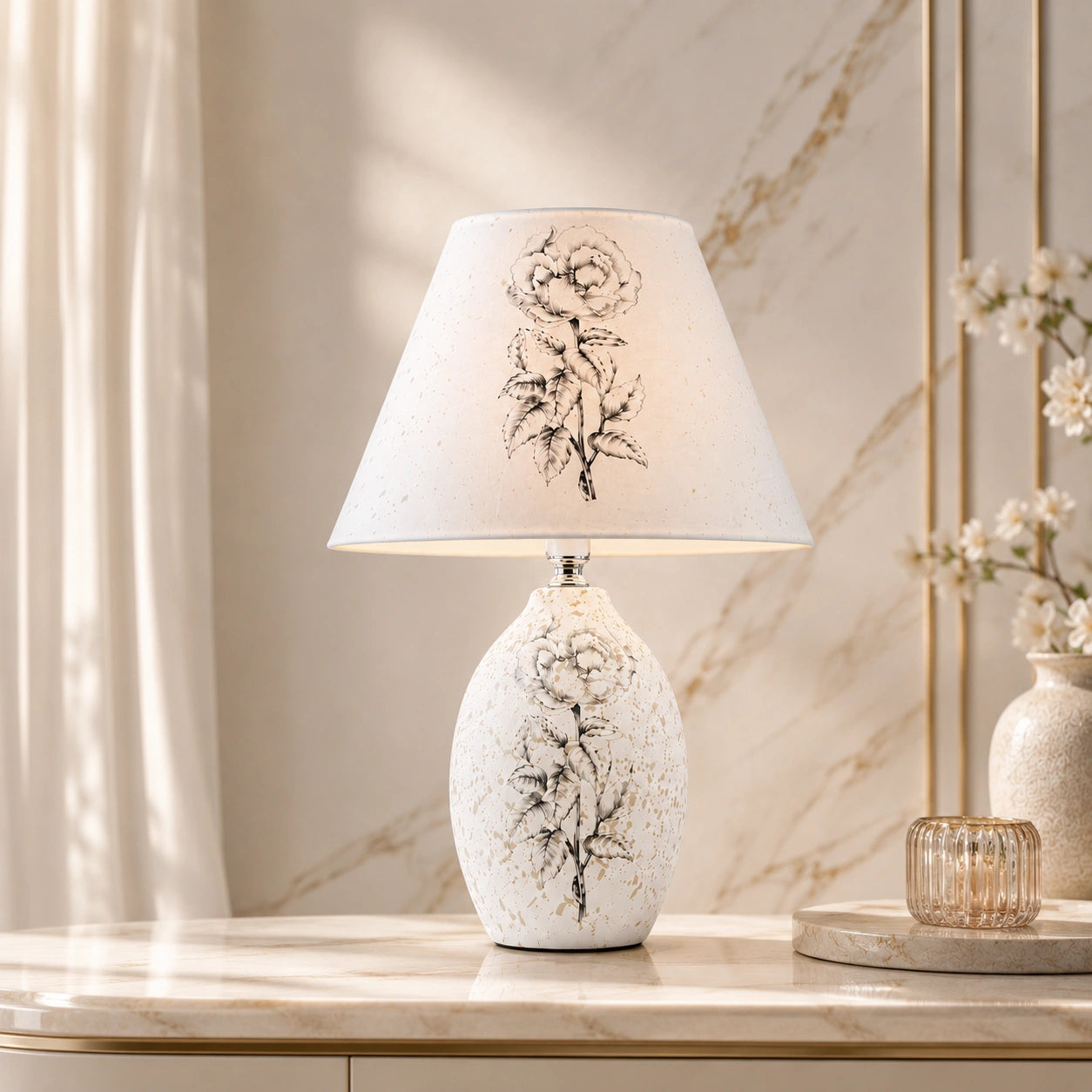 Elare Vintage Bloom Table Lamp